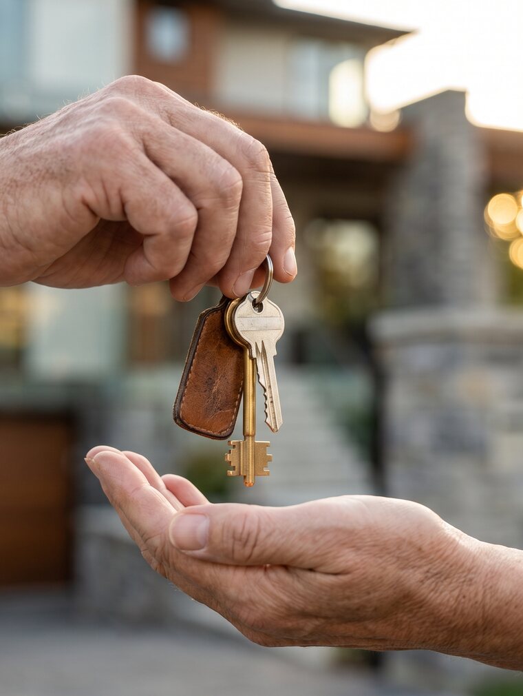 Handing over the keys at a closing